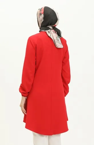 Tunika mit Stoffdetail 1839-07 Rot 1839-07