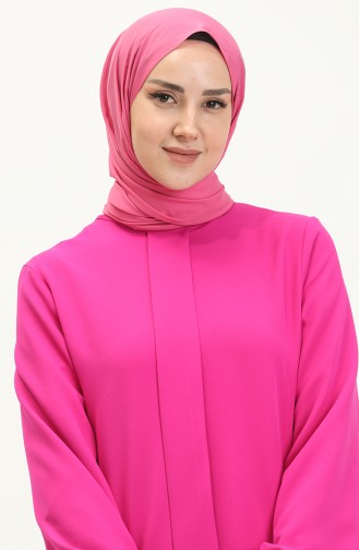 Hidden Button Tunic 1839-12 Fuchsia 1839-12