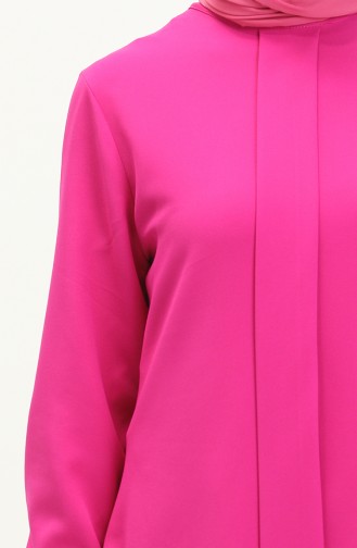 Hidden Button Tunic 1839-12 Fuchsia 1839-12