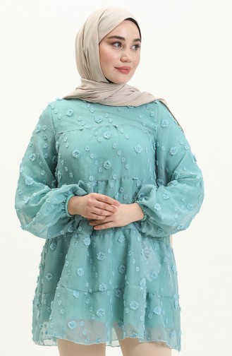 Tunika mit Pompom 5505-02 Blau 5505-02