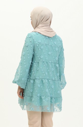 Tunika mit Pompom 5505-02 Blau 5505-02
