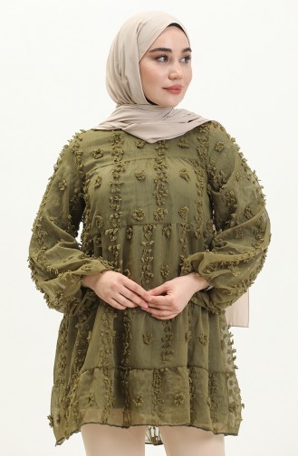 Tunika mit Pompom 5505-06 Khaki 5505-06