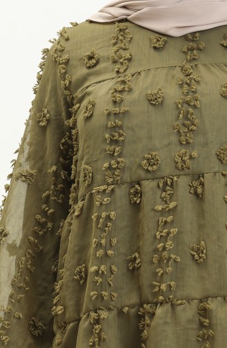 Pompom Detailed Tunic 5505-06 Khaki 5505-06