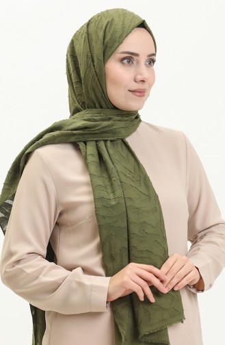 Zebra Pattern Modern Jacquard Shawl M2665-01 Khaki 2665-01