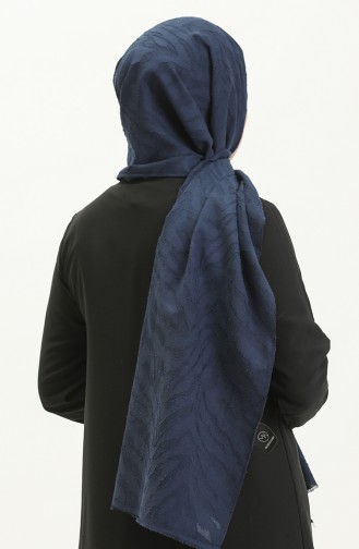 Jakar Modern Zebra Desen Şal M2665-06 Lacivert