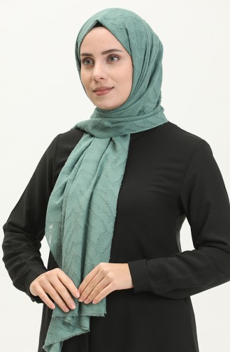 Zebra Pattern Modern Jacquard Shawl M2665-07 Green 2665-07