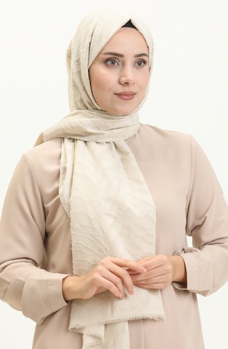 Jakar Modern Zebra Desen Şal M2665-11 Bej