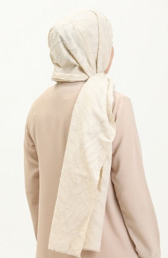 Jakar Modern Zebra Desen Şal M2665-11 Bej