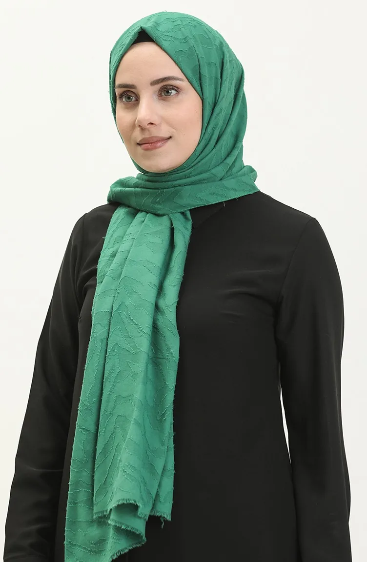 شال بنقش الزيبرا جاكار M2665-14 أخضر عشبي 2665-14