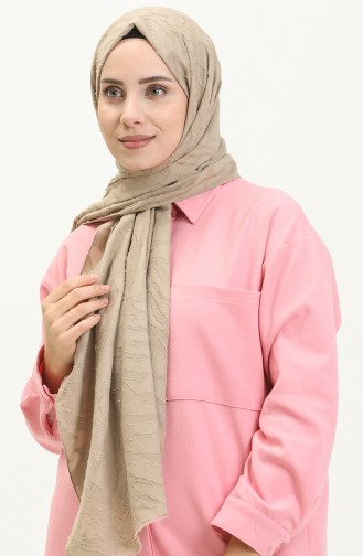 Jakar Modern Zebra Desen Şal M2665-15 Sütlü kahve