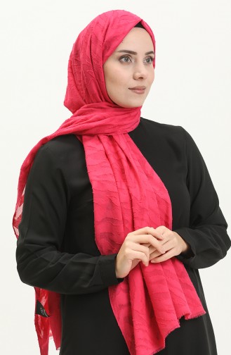 Jacquard-Schal mit modernem Zebramuster M2665-17 Fuchsia 2665-17