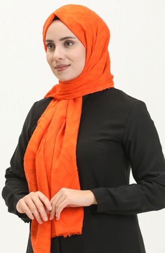 Jacquard Modern Zebra Print Shawl M2665-20 Orange 2665-20