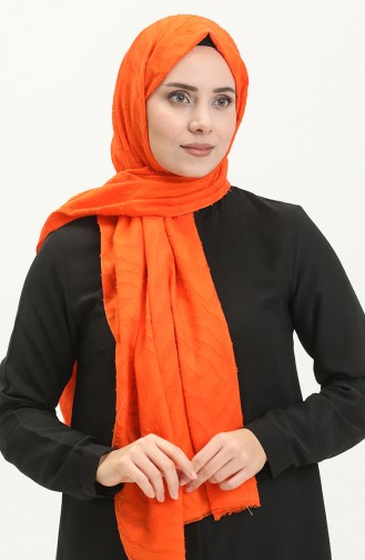 Jakar Modern Zebra Desen Şal M2665-20 Oranj