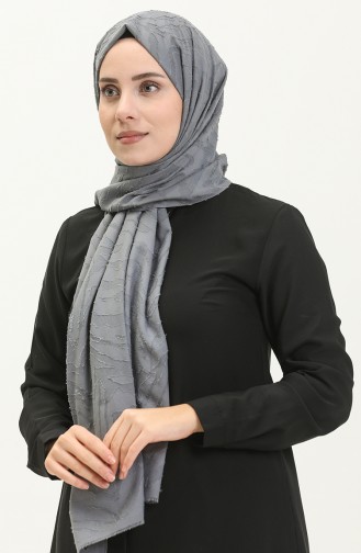 Jakar Modern Zebra Desen Şal M2665-21 Füme