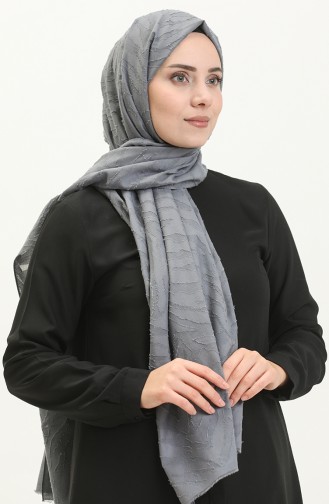 Jakar Modern Zebra Desen Şal M2665-21 Füme