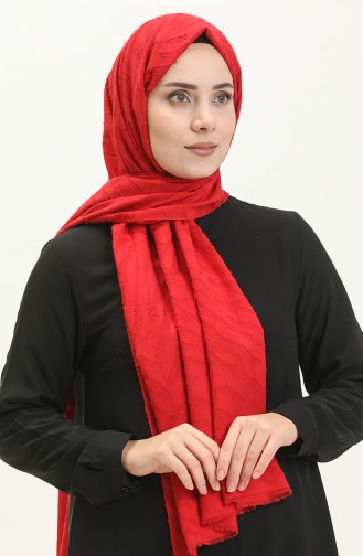 شال بنقش الزيبرا جاكار M2665-23 أحمر 2665-23