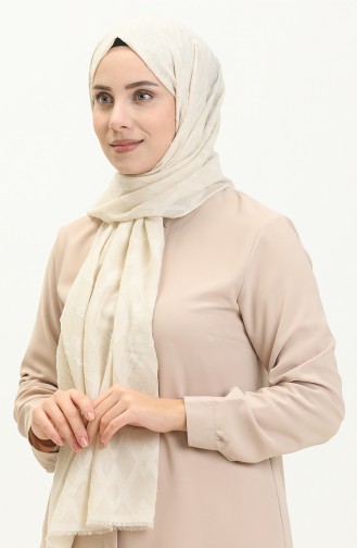 Jacquard Series Diamond Pattern Shawl M2667-09 Beige 2667-09