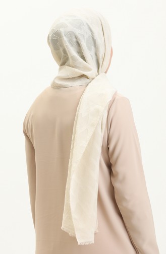 Jacquard Series Diamond Pattern Shawl M2667-09 Beige 2667-09