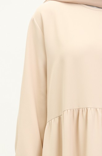 Gefälteltes Kleid 1840-08 Beige 1840-08
