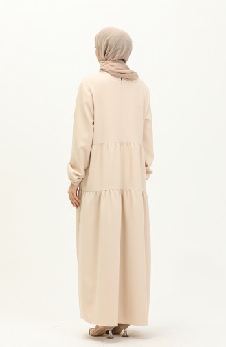 Gefälteltes Kleid 1840-08 Beige 1840-08