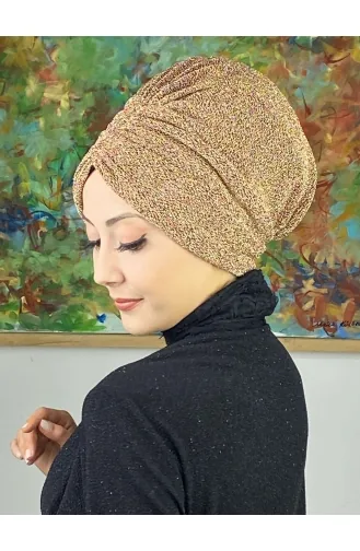 Bonnet Extérieur Froncé Modèle Sultan 8ARA181222-03 Couleur Or 8ARA181222-03