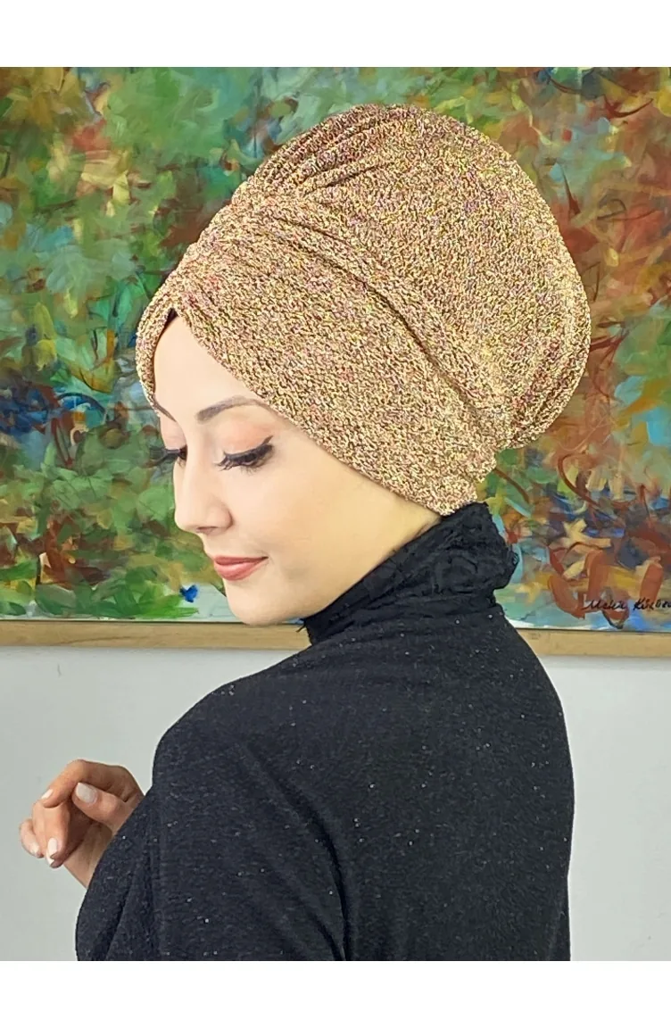 Bonnet Extérieur Froncé Modèle Sultan 8ARA181222-03 Couleur Or 8ARA181222-03