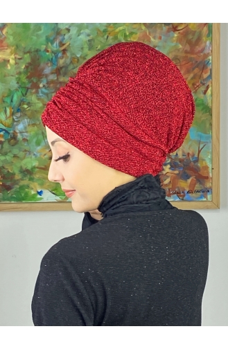 Sultan Model Büzgülü Dış Bone 8ARA181222-04 Kırmızı