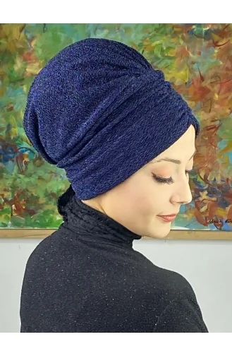 Sultan Model Gathered Outer Bonnet 8ARA181222-06 Navy Blue 8ARA181222-06