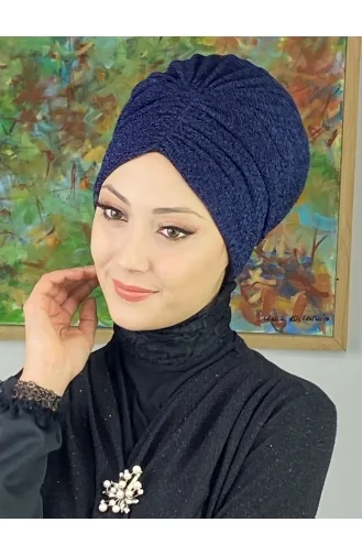Sultan Model Gathered Outer Bonnet 8ARA181222-06 Navy Blue 8ARA181222-06