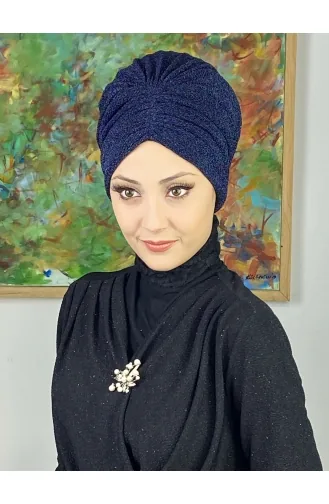 Sultan Model Gathered Outer Bonnet 8ARA181222-06 Navy Blue 8ARA181222-06
