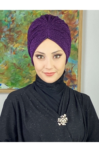 Sultan Model Gathered Outer Bonnet 8ARA181222-08 Purple 8ARA181222-08