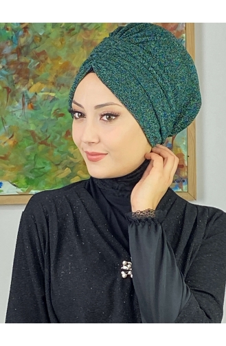 Sultan Model Gathered Outer Bonnet 8ARA181222-09 Emerald Green 8ARA181222-09