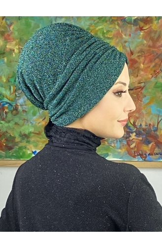 Sultan Model Gathered Outer Bonnet 8ARA181222-09 Emerald Green 8ARA181222-09