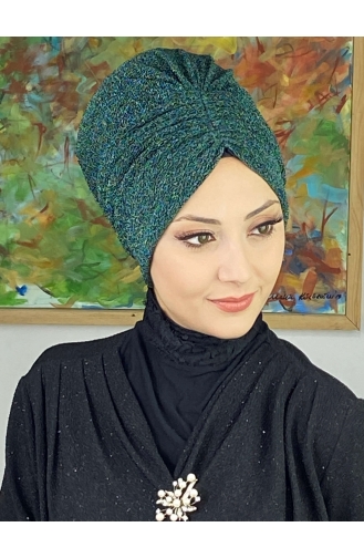 Sultan Model Gathered Outer Bonnet 8ARA181222-09 Emerald Green 8ARA181222-09