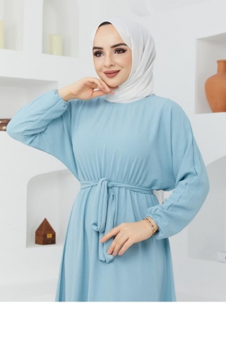 Turquoise Hijab Dress 05920MBELB02080.Turkuaz