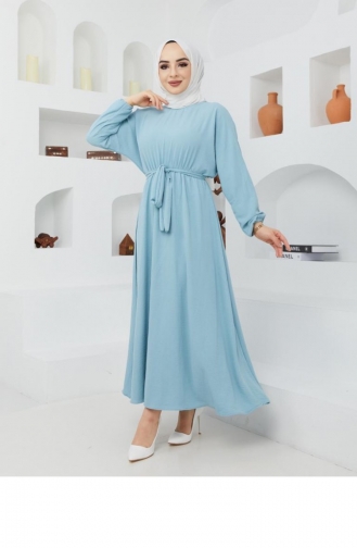 Turquoise Hijab Dress 05920MBELB02080.Turkuaz