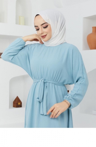 Turquoise Hijab Dress 05920MBELB02080.Turkuaz