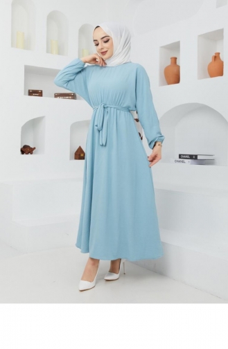Turquoise Hijab Dress 05920MBELB02080.Turkuaz