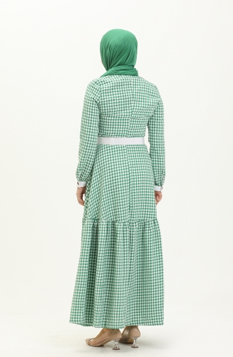 فستان أخضر فاتح 13410