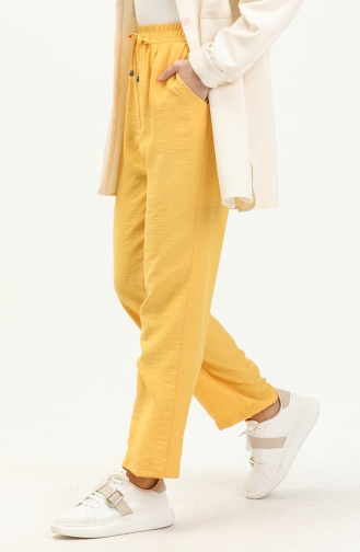 Wide Leg Elastic Waist Pants 6140-04 Mustard 6140-04