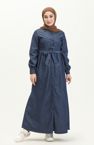 Robe Hijab Bleu Foncé 1007-01
