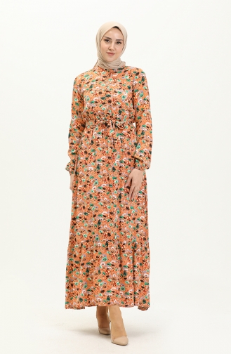 Orange Hijab Dress 0277SGS.TRC