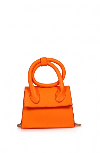 Stilgo Damen Schultertasche VP83Z-05 Oranges Lackleder 83Z-05