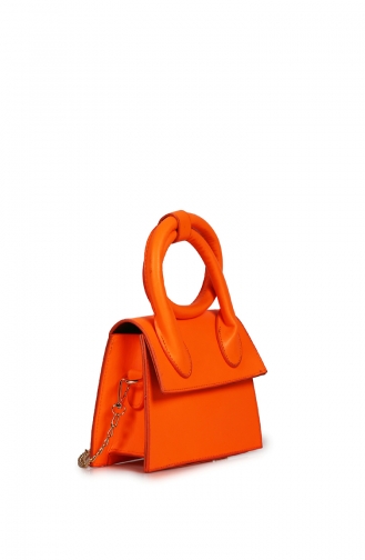 Stilgo Damen Schultertasche VP83Z-05 Oranges Lackleder 83Z-05