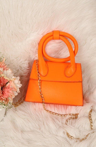 Stilgo Damen Schultertasche VP83Z-05 Oranges Lackleder 83Z-05