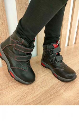 Genuine Leather Unisex Kids Classic Boots 006Sxca970 Black 006SXCA970.Siyah