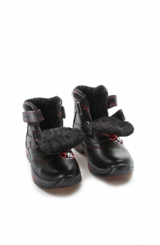 Genuine Leather Unisex Kids Classic Boots 006Sxca970 Black 006SXCA970.Siyah