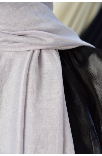 Burden Kehribar Düz Şal 000057-10 Gümüş Gri