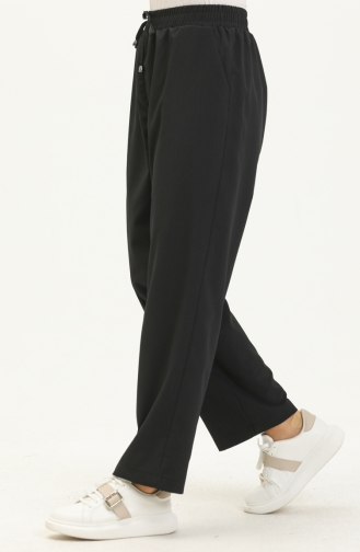 Wide Leg Pocketed Pants 6109A-01 Dark Blue 6109A-01