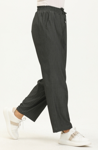 Wide Leg Pocketed Pants 6109A-03 Gray 6109A-03